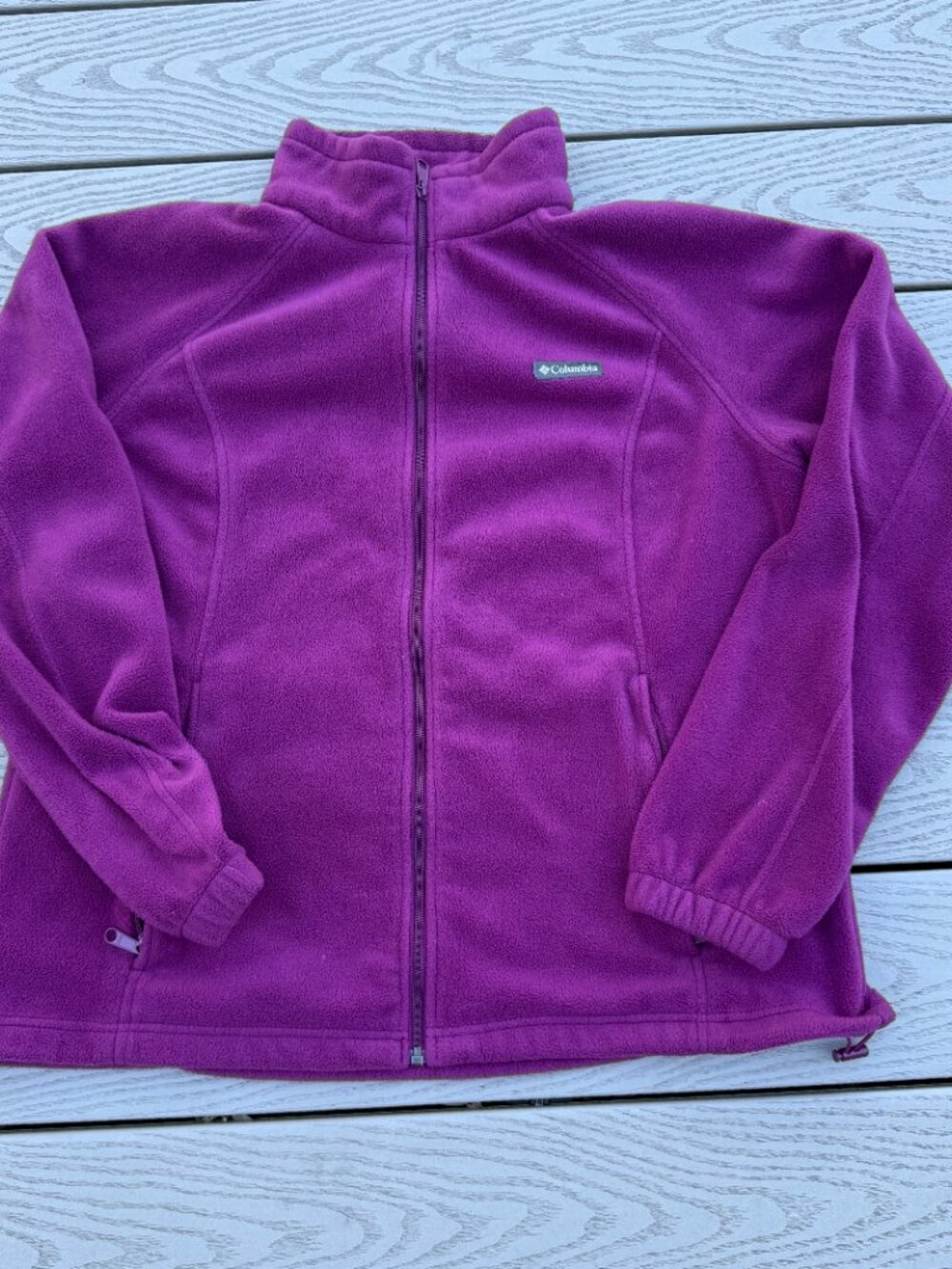 Columbia Women's Fleece Full Zip Coat Jacket Size XL Purple